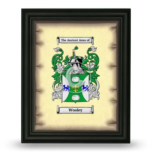 Wooley Coat of Arms Framed - Black