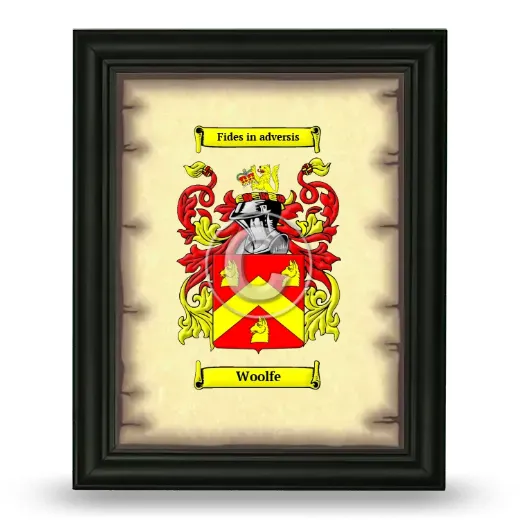 Woolfe Coat of Arms Framed - Black