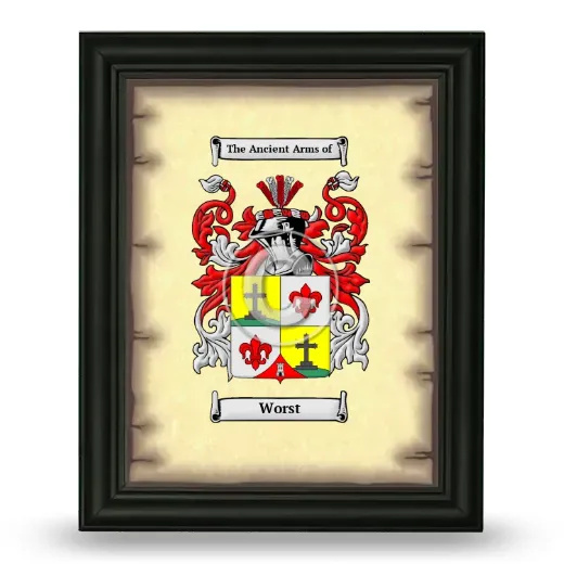 Worst Coat of Arms Framed - Black