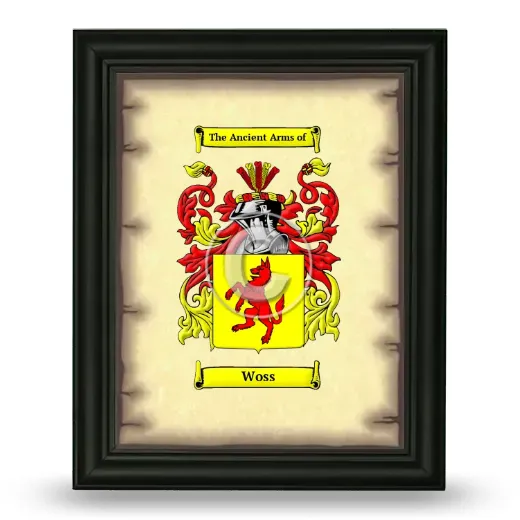 Woss Coat of Arms Framed - Black