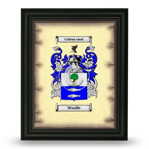 Woulfe Coat of Arms Framed - Black