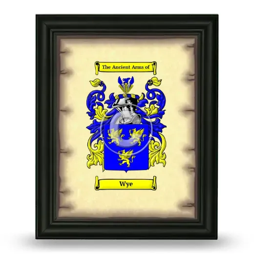 Wye Coat of Arms Framed - Black