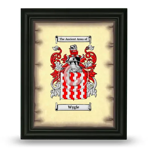Wygle Coat of Arms Framed - Black
