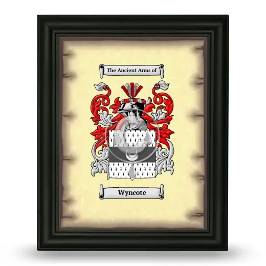 Wyncote Coat of Arms Framed - Black