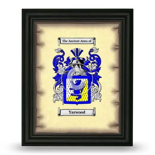 Yarwood Coat of Arms Framed - Black