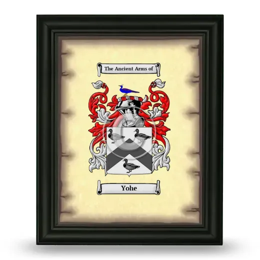 Yohe Coat of Arms Framed - Black