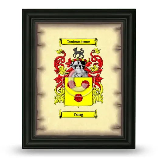 Yong Coat of Arms Framed - Black