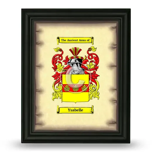 Ysabelle Coat of Arms Framed - Black
