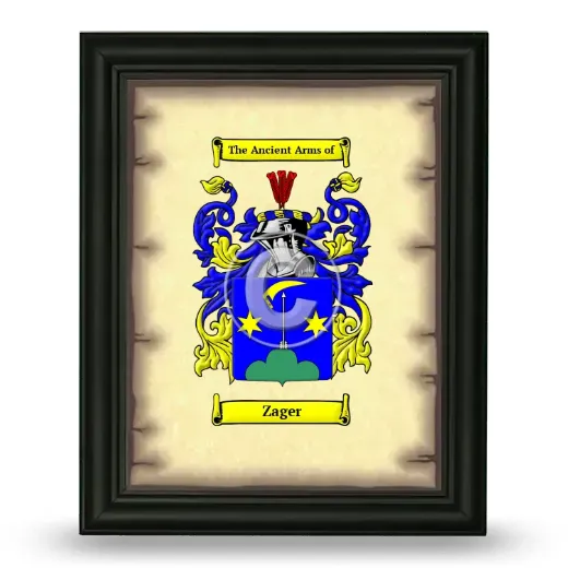 Zager Coat of Arms Framed - Black