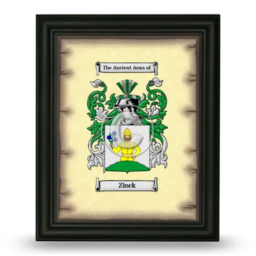 Zinck Coat of Arms Framed - Black