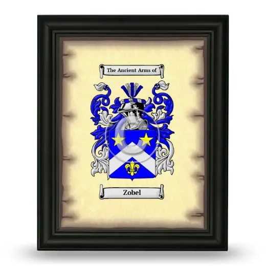 Zobel Coat of Arms Framed - Black
