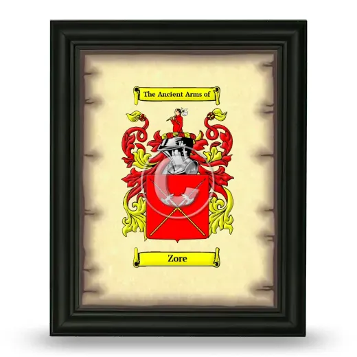 Zore Coat of Arms Framed - Black