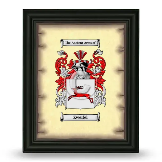 Zweifel Coat of Arms Framed - Black