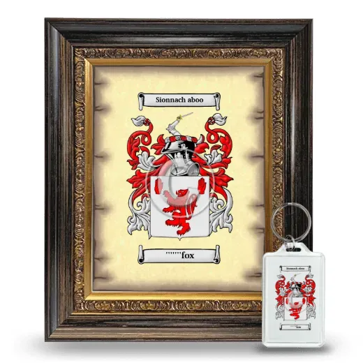 '''''''fox Framed Coat of Arms and Keychain - Heirloom