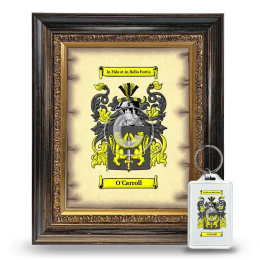 O'Carroll Framed Coat of Arms and Keychain - Heirloom