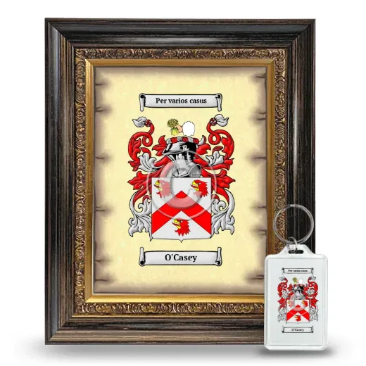 O'Casey Framed Coat of Arms and Keychain - Heirloom