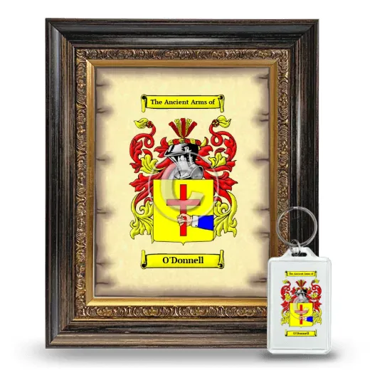O'Donnell Framed Coat of Arms and Keychain - Heirloom