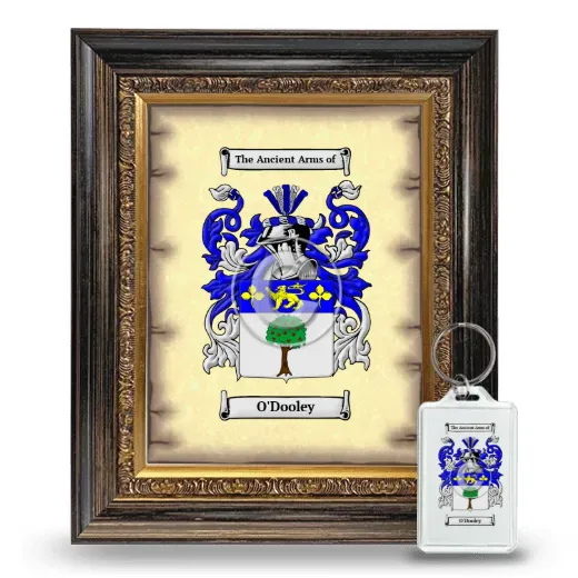 O'Dooley Framed Coat of Arms and Keychain - Heirloom
