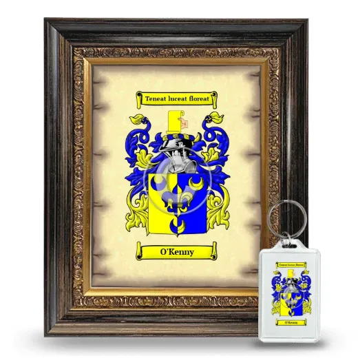 O'Kenny Framed Coat of Arms and Keychain - Heirloom