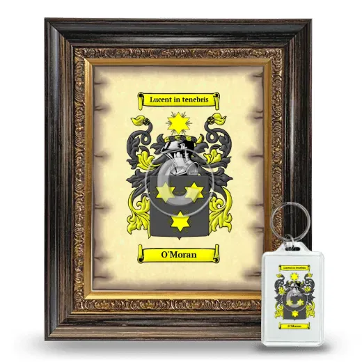 O'Moran Framed Coat of Arms and Keychain - Heirloom