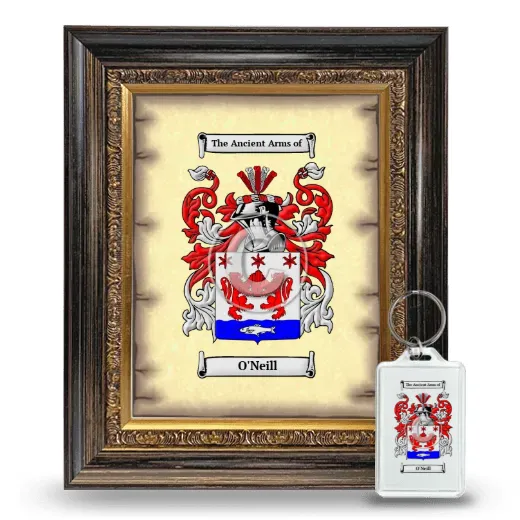 O'Neill Framed Coat of Arms and Keychain - Heirloom
