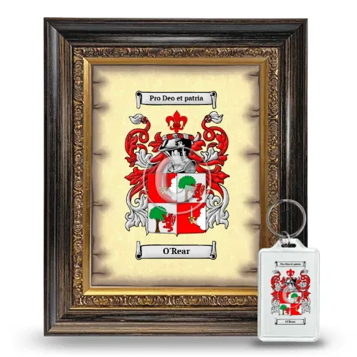 O'Rear Framed Coat of Arms and Keychain - Heirloom
