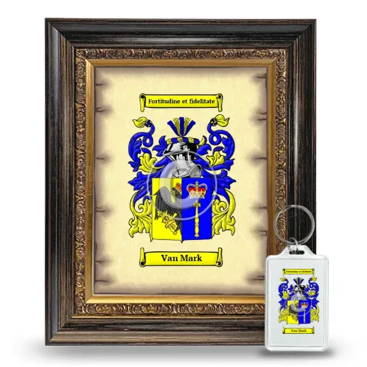 Van Mark Framed Coat of Arms and Keychain - Heirloom