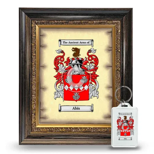 Abis Framed Coat of Arms and Keychain - Heirloom
