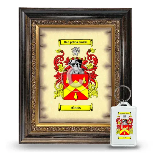 Abots Framed Coat of Arms and Keychain - Heirloom