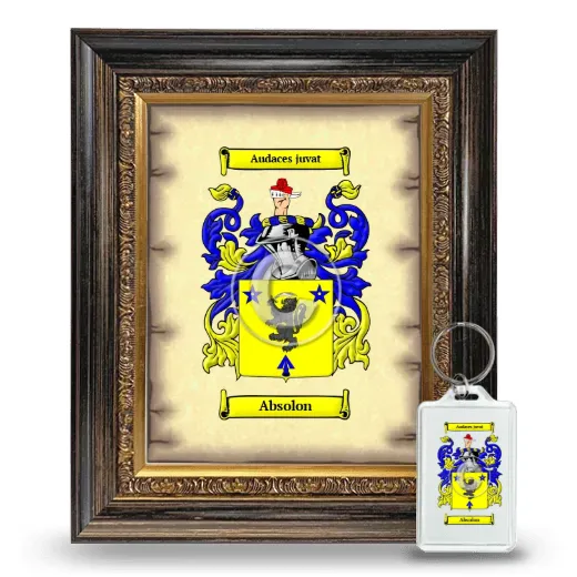 Absolon Framed Coat of Arms and Keychain - Heirloom