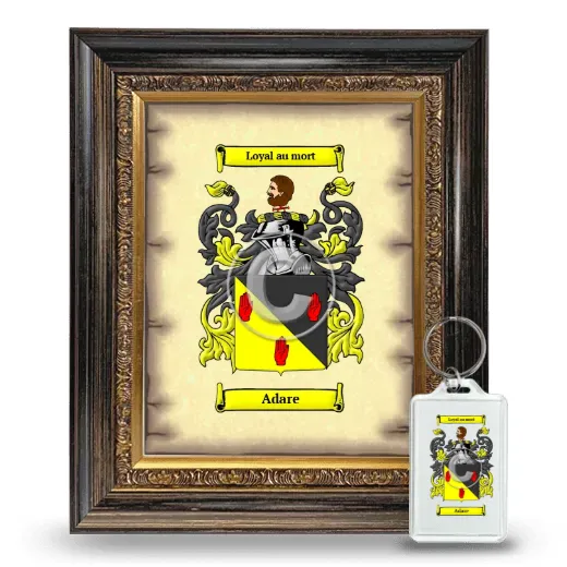 Adare Framed Coat of Arms and Keychain - Heirloom