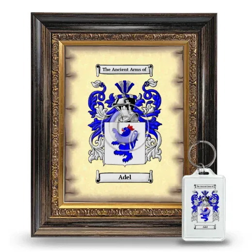 Adel Framed Coat of Arms and Keychain - Heirloom