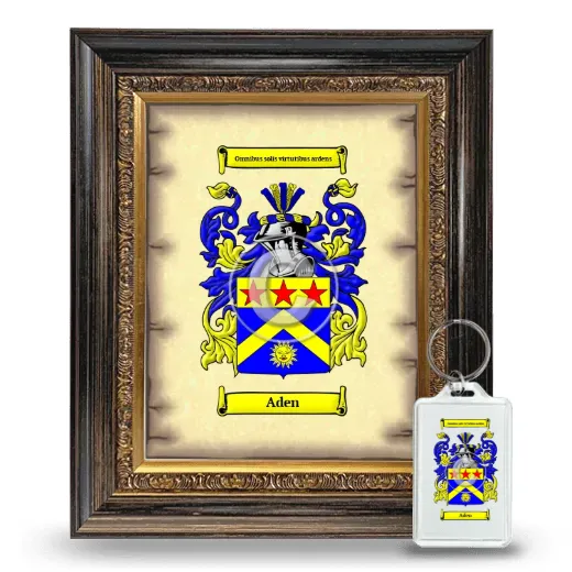 Aden Framed Coat of Arms and Keychain - Heirloom