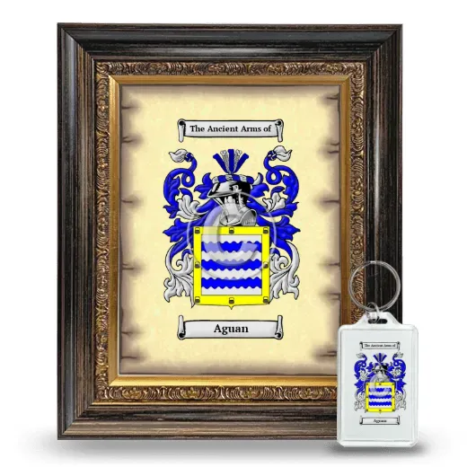 Aguan Framed Coat of Arms and Keychain - Heirloom