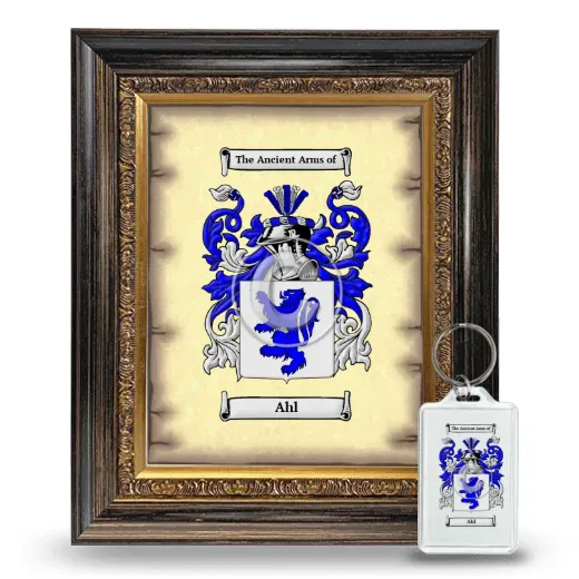 Ahl Framed Coat of Arms and Keychain - Heirloom