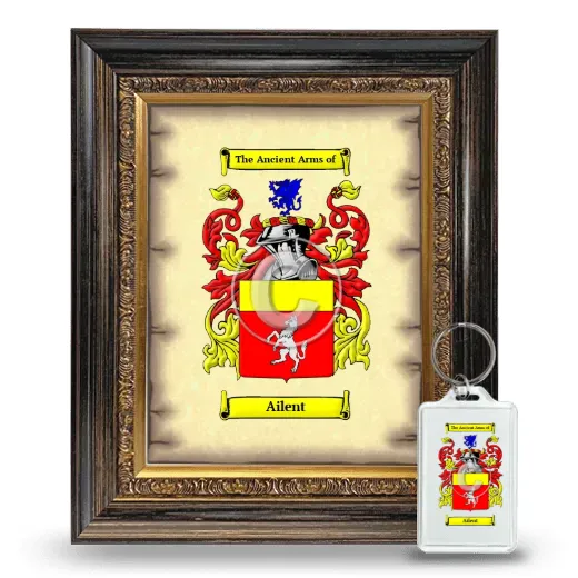 Ailent Framed Coat of Arms and Keychain - Heirloom