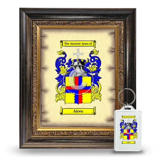 Airen Framed Coat of Arms and Keychain - Heirloom