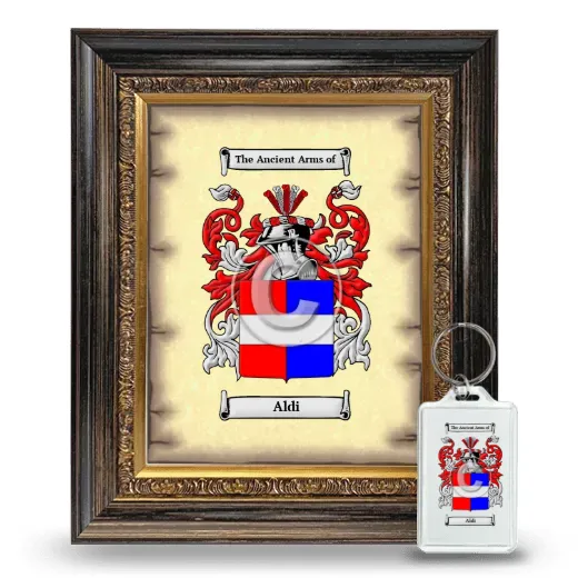 Aldi Framed Coat of Arms and Keychain - Heirloom