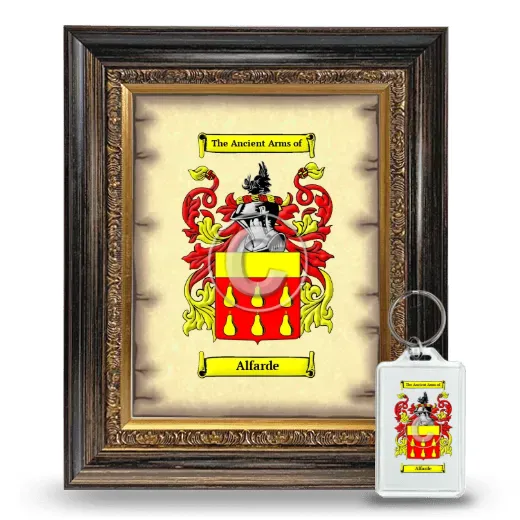 Alfarde Framed Coat of Arms and Keychain - Heirloom