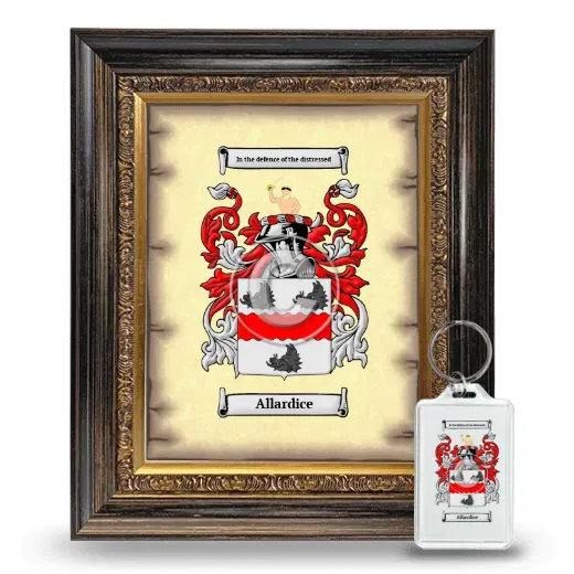 Allardice Framed Coat of Arms and Keychain - Heirloom