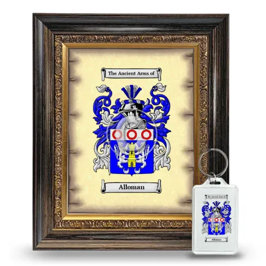 Alloman Framed Coat of Arms and Keychain - Heirloom