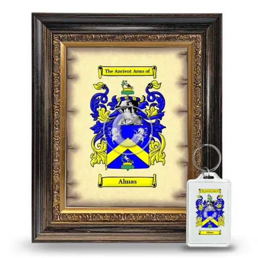 Almas Framed Coat of Arms and Keychain - Heirloom
