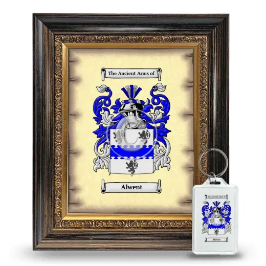 Alwent Framed Coat of Arms and Keychain - Heirloom