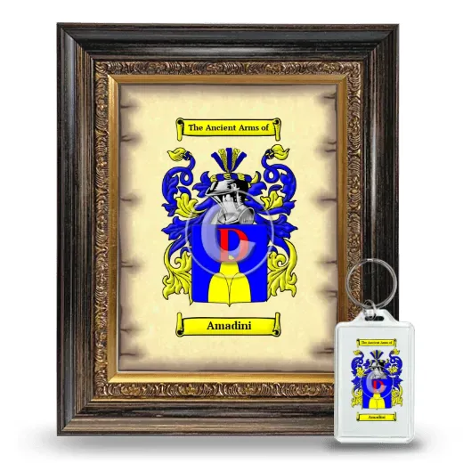 Amadini Framed Coat of Arms and Keychain - Heirloom