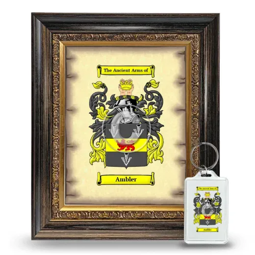 Ambler Framed Coat of Arms and Keychain - Heirloom