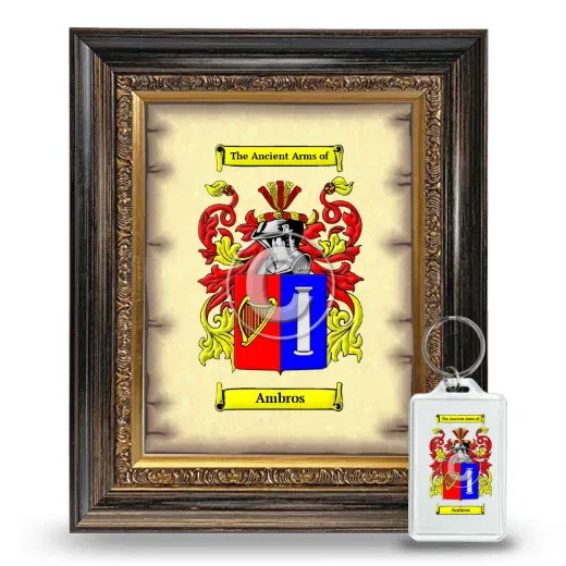 Ambros Framed Coat of Arms and Keychain - Heirloom