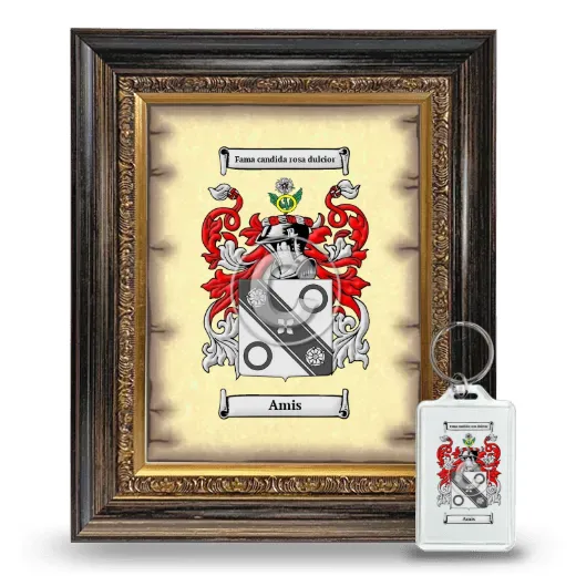 Amis Framed Coat of Arms and Keychain - Heirloom