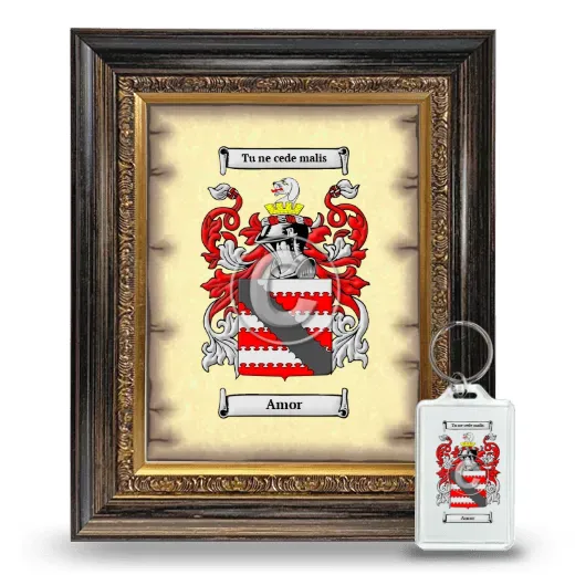 Amor Framed Coat of Arms and Keychain - Heirloom