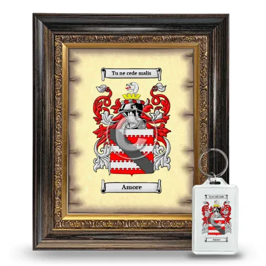 Amore Framed Coat of Arms and Keychain - Heirloom