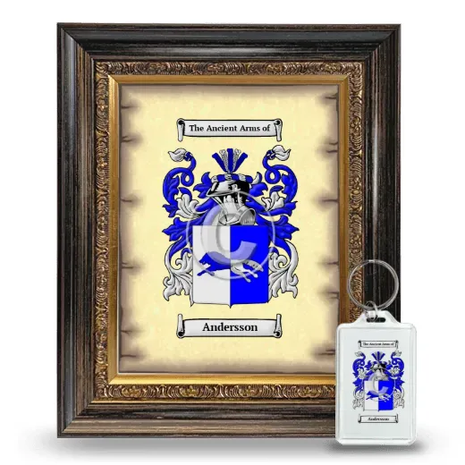 Andersson Framed Coat of Arms and Keychain - Heirloom
